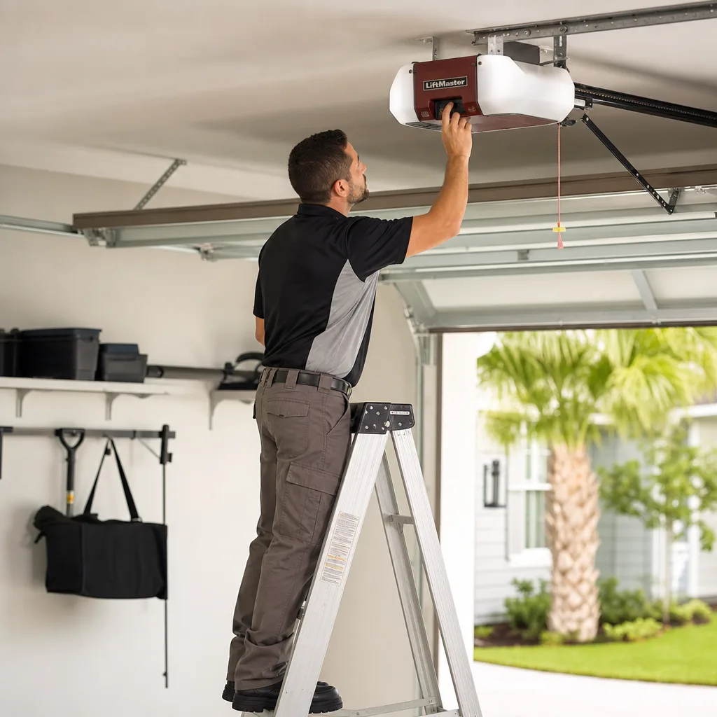 Illustration for LiftMaster opener installation