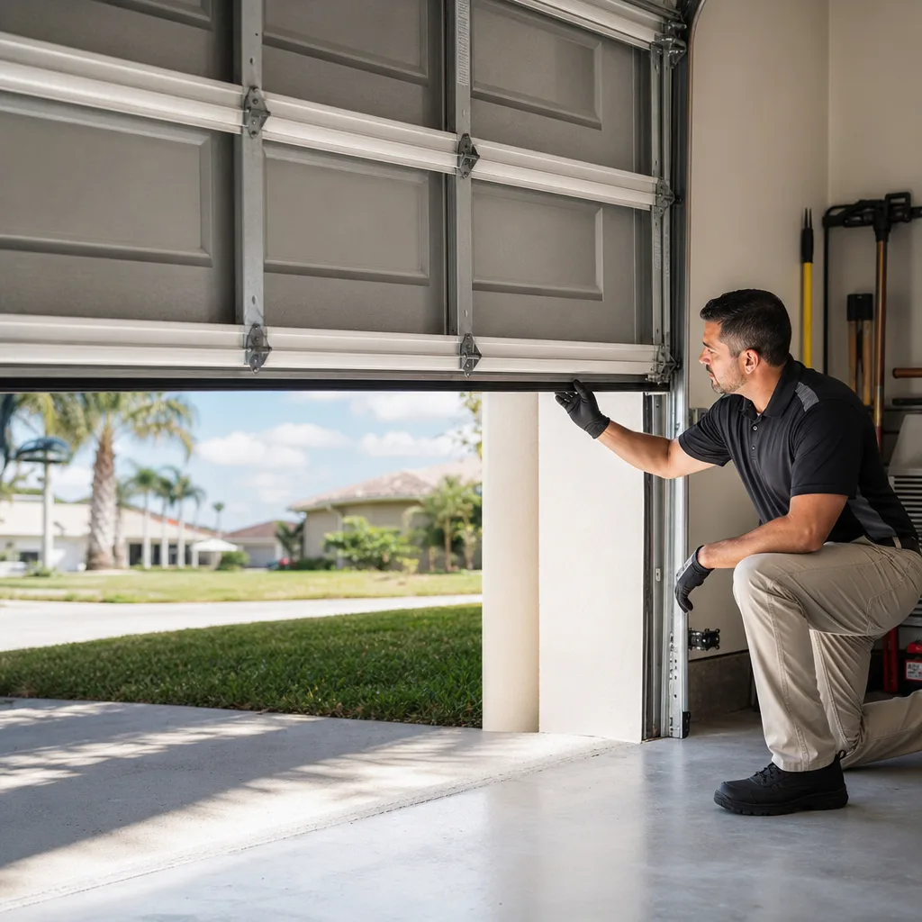 Illustration for local garage door company